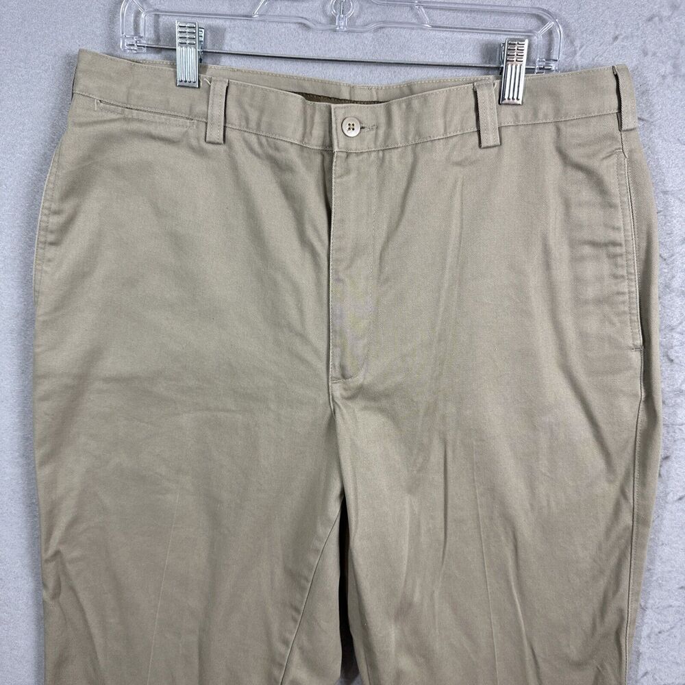 Savane Mens Straight Fit Flat front Khaki Dress Pants 36x32 - Picture 4 of 10